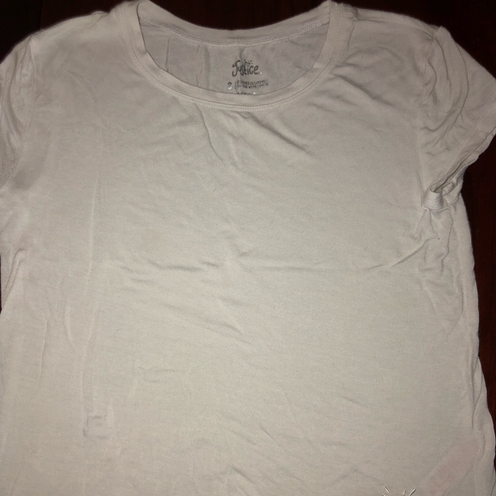 White justice tee